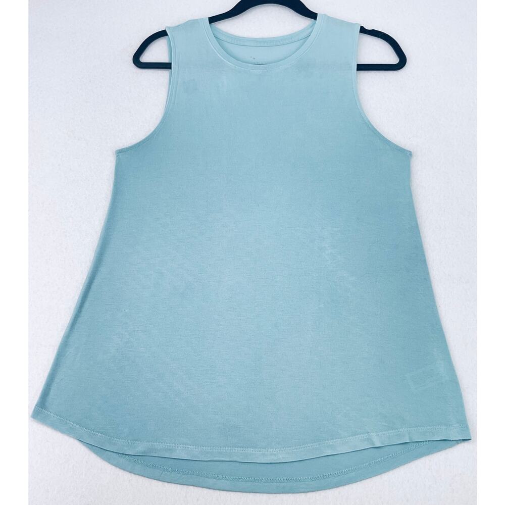 A New Day Light Blue Sleeveless Summer Vacation Beachy Casual Tank Top M - Picture 2 of 7